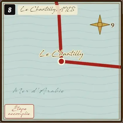 Le Chantilly, en mer