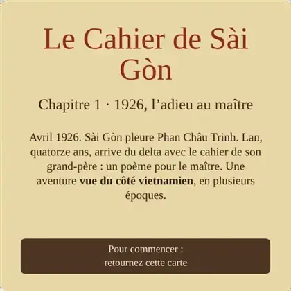 Carte de titre du chapitre 1